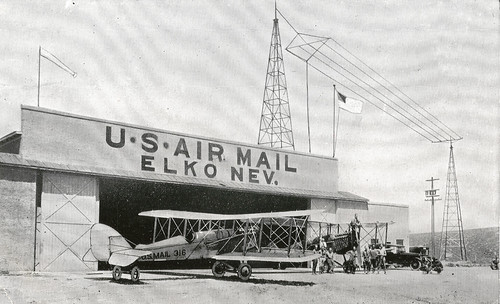 Photograph of airmail planes at Elko, Nevada, by unknown photographer, c. 1920, Smithsonian National