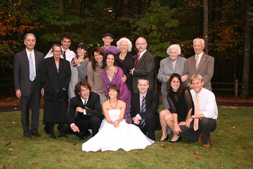 the family at nick and julia's wedding