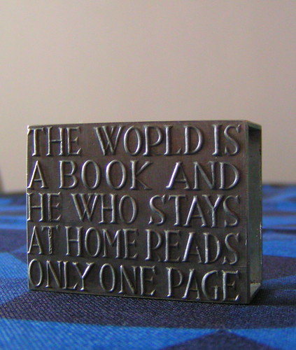 The world is a book.