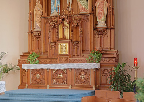 Saint Francis of Assisi Roman Catholic Church, in Aviston, Illinois, USA - tabernacle and high altar