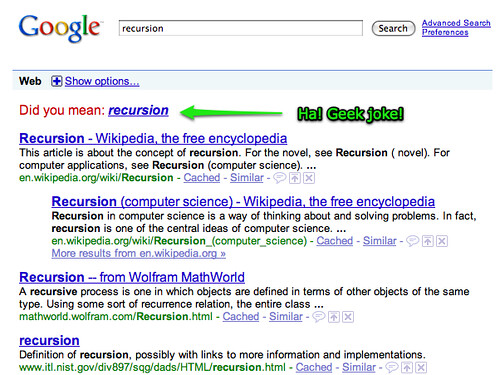 google search funny. Recursion - Google Search