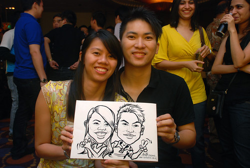 Caricature live sketching for Standard Chartered Bank - 2