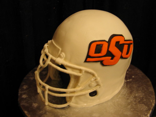 Football Helmet Cake. OSU Football Helmet Cake