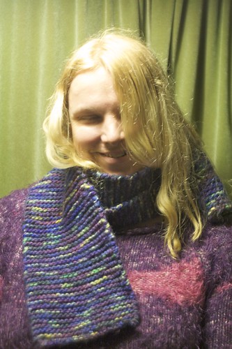 Finished Scarf (and Yours Truly)