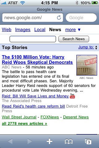 Google News iPhone