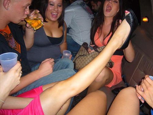 Women partying and enjoying