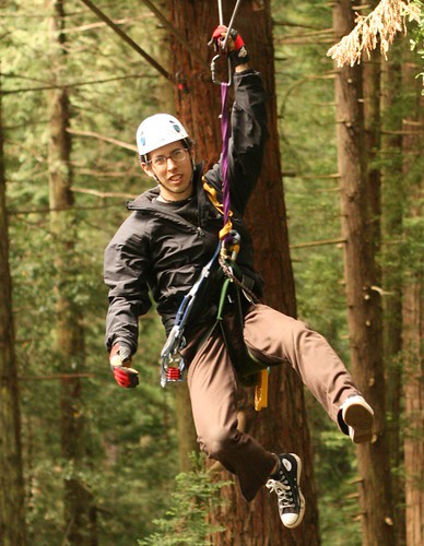 A dude on a canopy tour.  This could be you! 