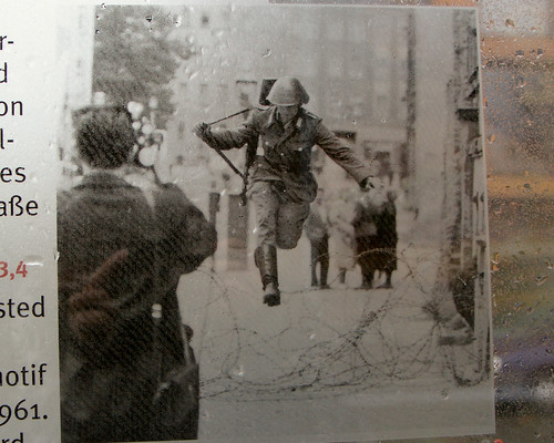 GDR border guard Conrad Schumann Jumping the wall