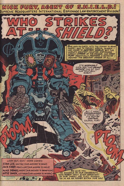 Nick Fury Invents ED-209 by dickumbrage