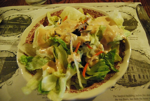 Salad with 1000 Island dressing @ The Spaghetti Factory