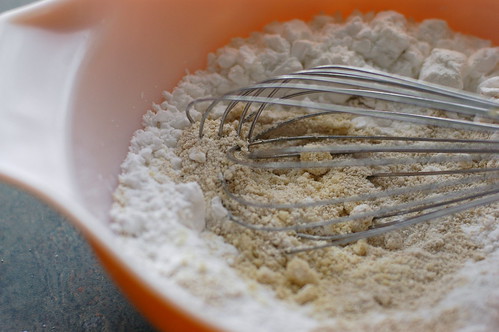 mixing the flours