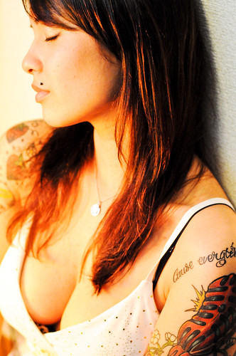 girls tattoos on arm. Nice girl with arm tattoo
