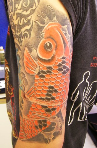 Koi Fish Tattoo Design by Miami Tattoo Artist Javier Acero owner of Miami
