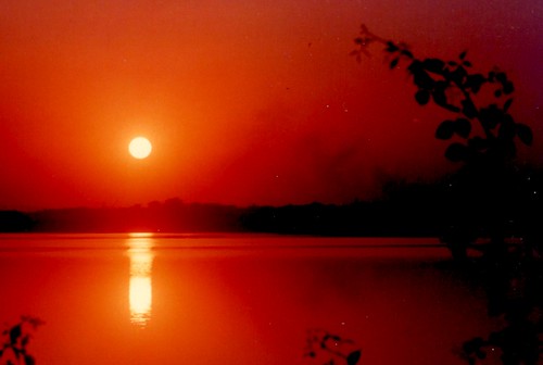 Sunset at Ambazari lake Oct, 1991