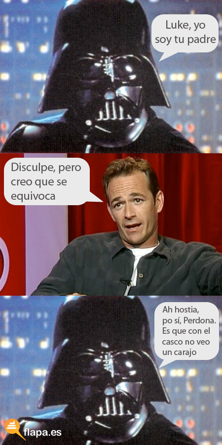 Darth Vader habla con Luke Perry
