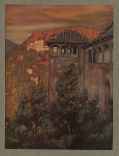 012- La Alhambra a la puesta del sol-An artista in Spain 1914- Michael Arthur C.