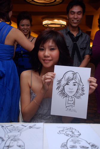 Caricature live sketching for Hock Cheong Printing Pte Ltd D&D 2009 - 9