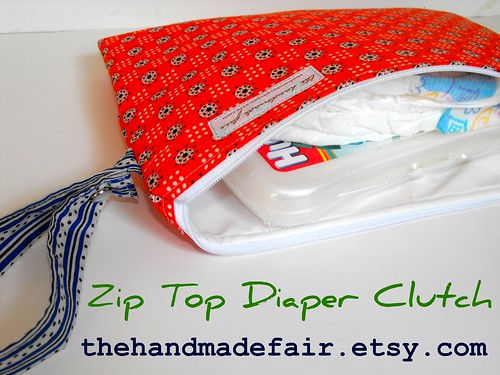Zip Top Diaper Clutch - Wet Bag 2
