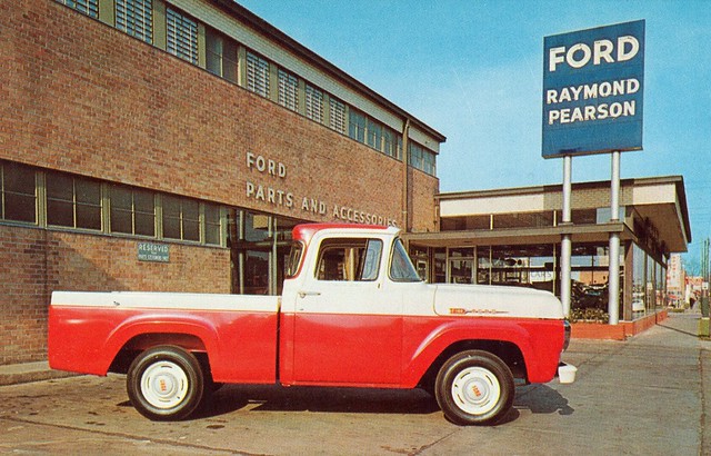ford tx postcard houston pickup f100 1960 raymondpearson