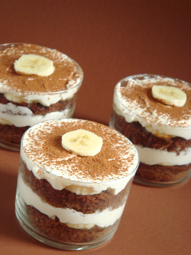 Brownies-banana tiramisu