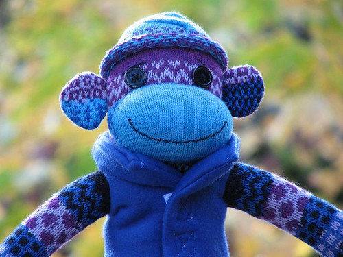 Sock Monkey Blue