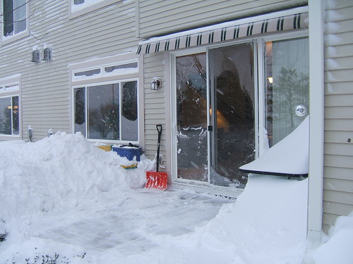 Snow Day 2009: Patio Drift Cleaned Up