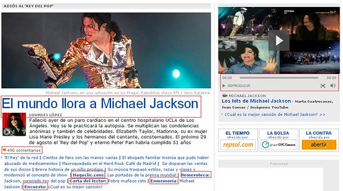 Michael Jackson en La Vanguardia