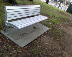 New park bench in Balmain