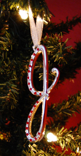 Christmas Ornament Letter J