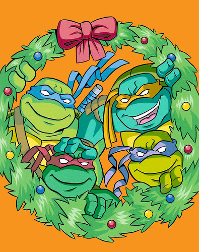 "Teenage Mutant Ninja Turtles" Holiday Coloring Book by Bendon Publishing / Coloralot Books  { 32 pg. edition }  Color cover  art by Lavigne / Brown  (( 2005 )) 