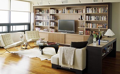 Modern Living Room and Office Room Interior Design Idea