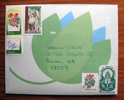 Green lotus envelope