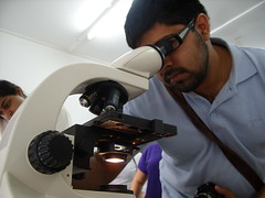 Nadeem and the microscope