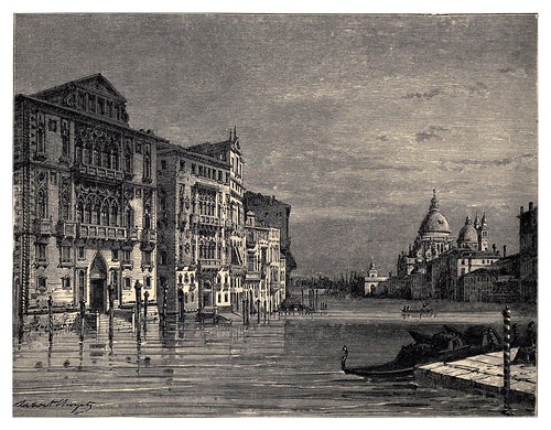 026-El Gran Canal de Venecia-Italian pictures drawn with pen and pencil 1878