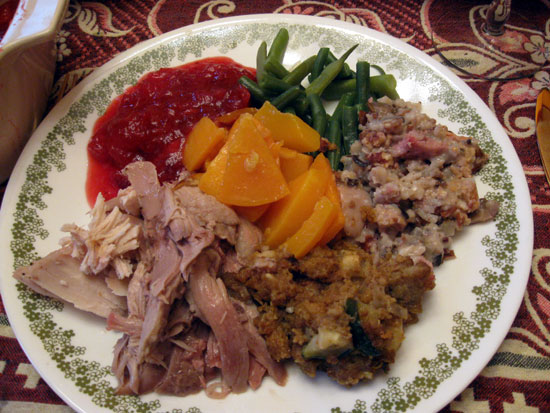 Thanksgiving Dinner - Full Plate (Click to enlarge)