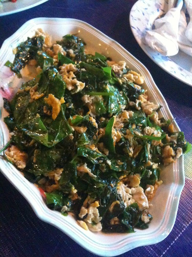 Stir-Fry Local Greens with Eggs