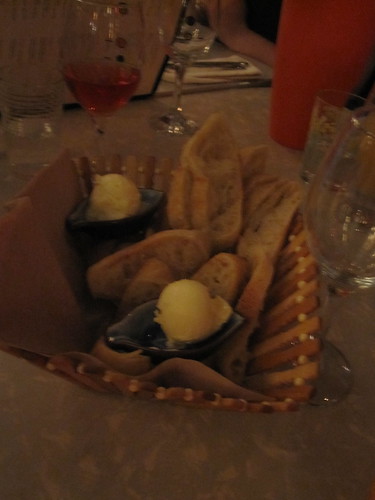 Bread basket at Les Cabotins