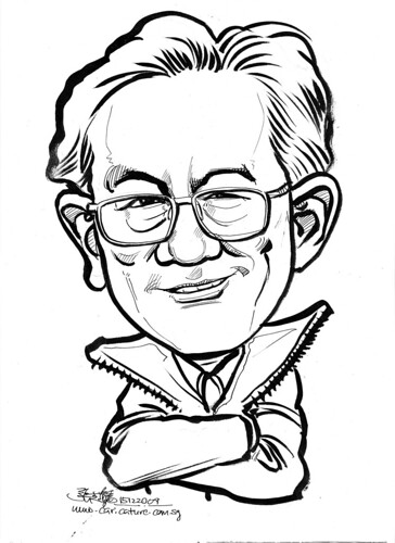 Caricature in ink for Leaf -1