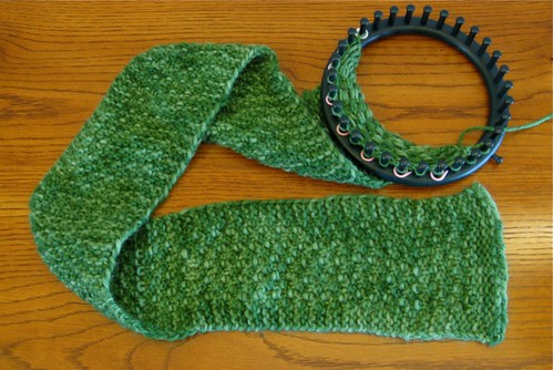 Moss scarf WIP