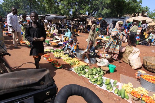Market in Mali village.
