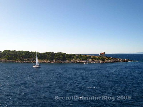 Hoste island at the very entrance to Vis harbor