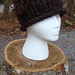 Loom Knitted Black and Brown Hat