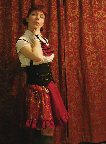My First Skirt: Finished! (Clockwork Ball / Steampunk Lolita outfit - Pondering)