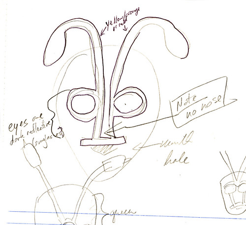 Ambush Bug Mask Sketch