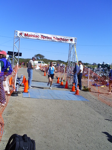 Crossing the finish