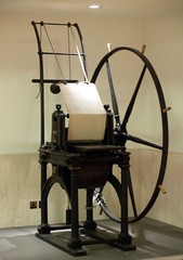 Penny Black Printing Press in a British Library Hallway (London, England)