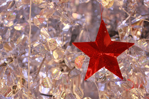 Red Star Christmas Deco
