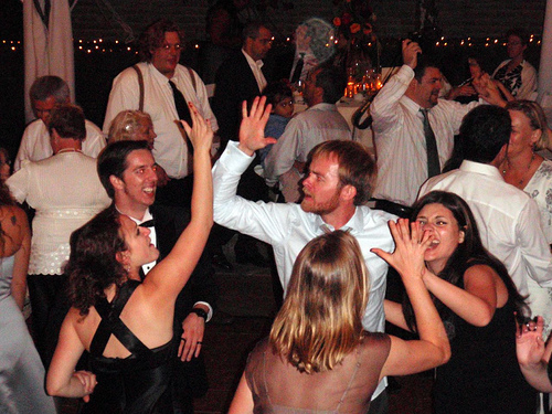 High-fives were in the vows and on the dancefloor.