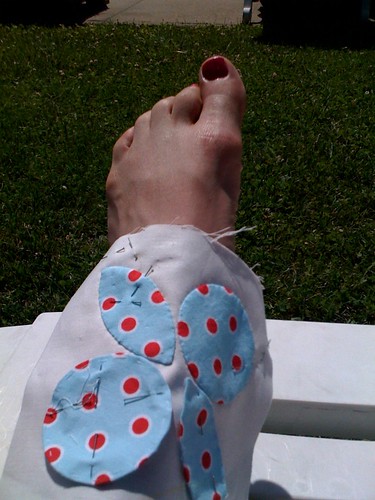 Sunning and sewing... What more could I ask for???