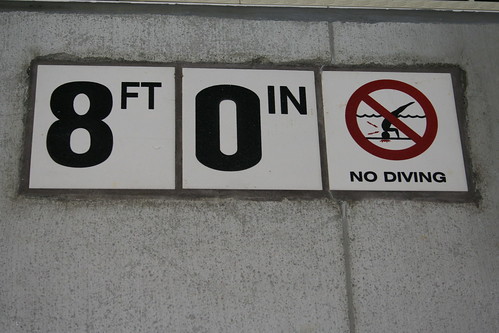 the no diving is really optional